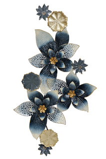 настенный декор цветы 135*66.7*6 (garda decor) мультиколор 135x66x6 см.
