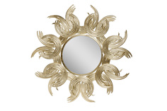 зеркало декоративное солнце (garda decor) золотой 96x96x3 см.