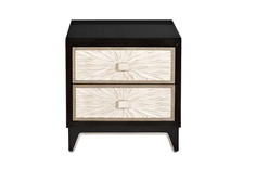 Тумбочка с выдвижными ящиками (garda decor) черный 55x55x45 см.