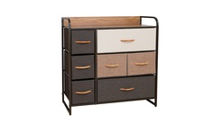 Комод с семью ящиками (ecodesign) коричневый 83x31x7 см.