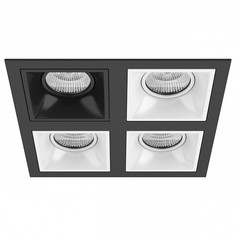 Встраиваемый светильник domino (lightstar) черный 21x21 см.