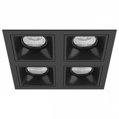Встраиваемый светильник domino (lightstar) черный 21x21 см.