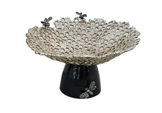 Блюдо декоративное соты (garda decor) золотой 16 см.