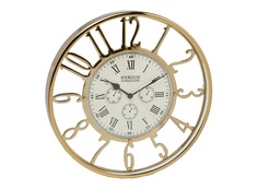 Часы настенные круглые (garda decor) золотой 40x40 см.