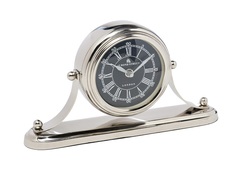 Часы настольные круглые на подставке (garda decor) серебристый 13x14 см.