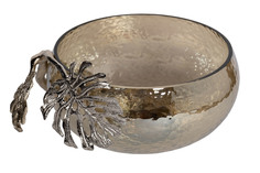 Чаша декоративная тропики (garda decor) серый 24x13x21 см.