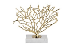 Статуэтка дерево золотая (garda decor) золотой 21x22x7 см.