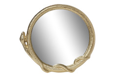 Зеркало декоративное змейка (garda decor) золотой 74x78x5 см.