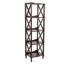 Этажерка-стеллаж джульетта-4 (leset) коричневый 49x170x40 см.