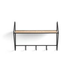 Полка-вешалка настенная rosali (laredoute) черный 61x42x23 см.