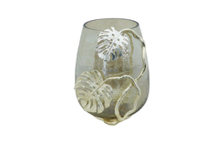 Подсвечник декоративный тропики (garda decor) серый 25x28x22 см.