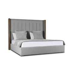 Кровать “berkley winged vertical bed wood collection” 140*200 (idealbeds) серый 158x160x215 см.