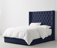 Кровать zadie tufted (idealbeds) синий 162x160x215 см.