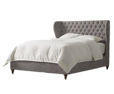 Кровать “alden tufted” (idealbeds) серый 166x125x218 см.