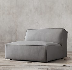 Кресло модульное без подлокотников como (idealbeds) серый 90x72x105 см.