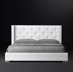 Кровать modena diamond winged (idealbeds) белый 224x135x212 см.