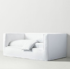 Кровать детская brook slipcovered (idealbeds) белый 226x93x156 см.