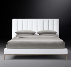 Кровать italia vertical channel (idealbeds) белый 191x152x225 см.