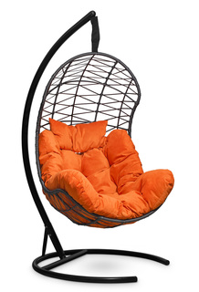 Подвесное кресло-кокон барселона с оранжевой подушкой (лаура) оранжевый 110x195x110 см. Laura