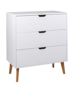 Комод 3 ящика nikko (r-home) белый 80x90x42 см.