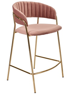 Стул полубарный turin (bradexhome) розовый 52x92x52 см.