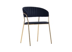 Стул turin чёрный с золотыми ножками (bradexhome) черный 60x80x50 см.