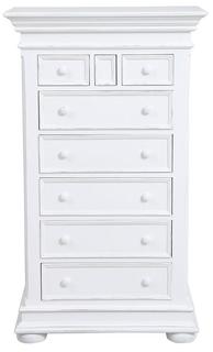 Комод высокий нордик (инлавка) белый 73x129x42 см.
