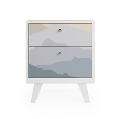 Прикроватная тумба thimon (the idea) серый 49x59x40 см.