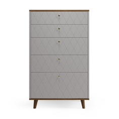 Высокий комод twin (the idea) серый 76x126x45 см.