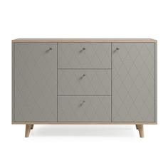 Комод twin (the idea) серый 121x82x40 см.