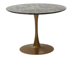 Стол обеденный аура (ist casa) черный 100x75x100 см.