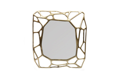 Зеркало декоративное сеть (garda decor) золотой 80x88x8 см.