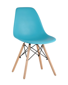 Стул eames wood (stoolgroup) бирюзовый 46x81x53 см.