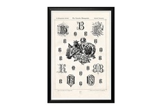 Арт-постер «монограмма 5» (object desire) бежевый 46x66x2 см.