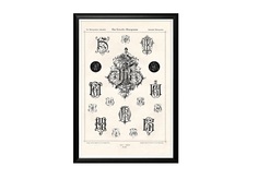 Арт-постер «монограмма 30» (object desire) бежевый 46x66x2 см.