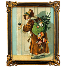 Картина «с новым годом!», версия 3, в раме «селин» (object desire) коричневый 25x40 см.