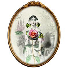 Картина «восхитительная камелия» в раме «тиффани» (object desire) розовый 21x27 см.