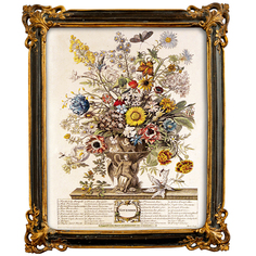 Репродукция на холсте «12 месяцев цветения» (object desire) мультиколор 25x40x2 см.