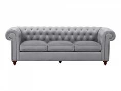 Диван chester classic (ogogo) серый 226x75x80 см.