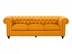 Диван chester classic (ogogo) желтый 226x75x80 см.