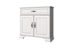 Тумба tiffany 2d1s (анрэкс) белый 94x90.1x37 см.