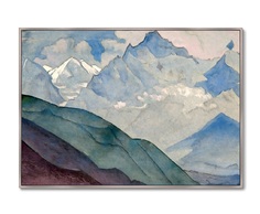 Репродукция картины на холсте гора колокола 1932г. (картины в квартиру) мультиколор 105x75 см.