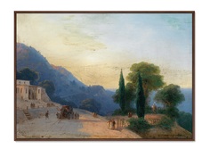 Репродукция картины на холсте летний день в крыму 1867г. (картины в квартиру) мультиколор 105x75 см.