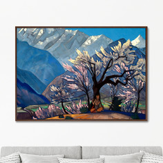 Репродукция картины на холсте кришна .весна в кулу 1930г. (картины в квартиру) мультиколор 105x75 см.