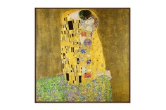 Репродукция картины на холсте the kiss 1907г. (картины в квартиру) мультиколор 105x105 см.