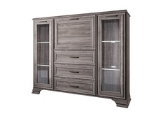 Тумба tiffany 2v1d3s (анрэкс) коричневый 154x126x37 см.