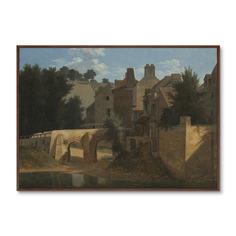 Репродукция картины на холсте view in the ile-de-france , 1810г. (картины в квартиру) коричневый 105x75 см.