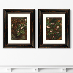 Набор из 2-х репродукций картин в раме trailing arbutus 1863г. (картины в квартиру) коричневый 41x51 см.