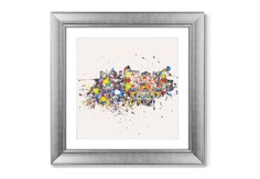 Репродукция картины в раме рим, оптимистическая абстракция, 2016г. (картины в квартиру) мультиколор 60x60 см.