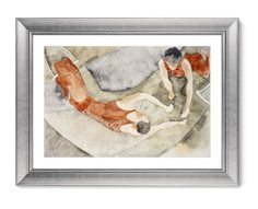 Репродукция картины в раме two trapeze performers in red, 1917г. (картины в квартиру) мультиколор 80x60 см.